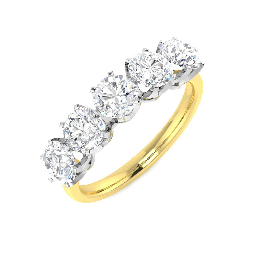 9ct Two-Tone Gold 1.21ct Laboratory Grown Cvd Old Cut Ring