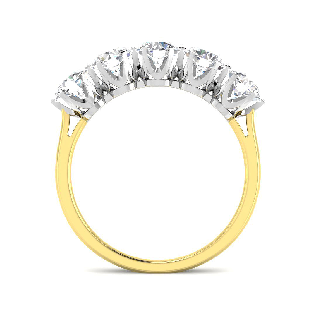 9ct Two-Tone Gold 1.21ct Laboratory Grown Cvd Old Cut Ring