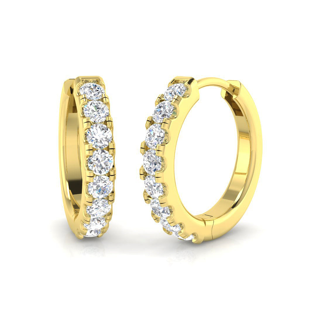 9ct Yellow Gold 0.41ct K SI1 Diamond Earrings