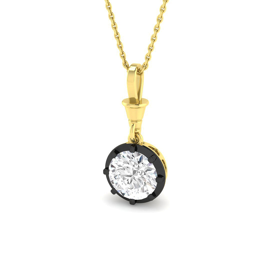 9ct Yellow Gold 2.04ct E VS2 Laboratory Grown CVD Pendant