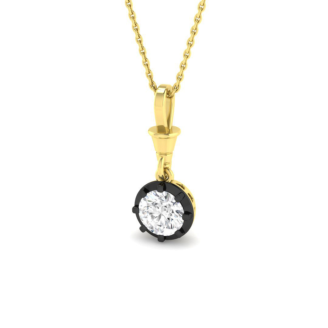 9ct Yellow Gold 1.00ct E VS2 Laboratory Grown CVD Pendant