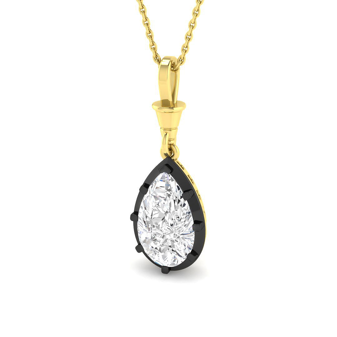 9ct Yellow Gold 3.01ct E VS2 Laboratory Grown CVD Pendant
