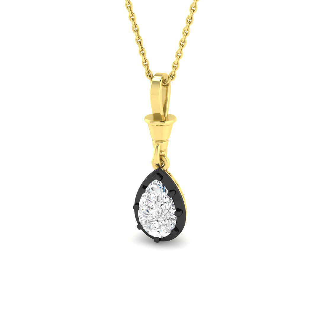 9ct Yellow Gold 1.02ct D VS2 Laboratory Grown CVD Pendant