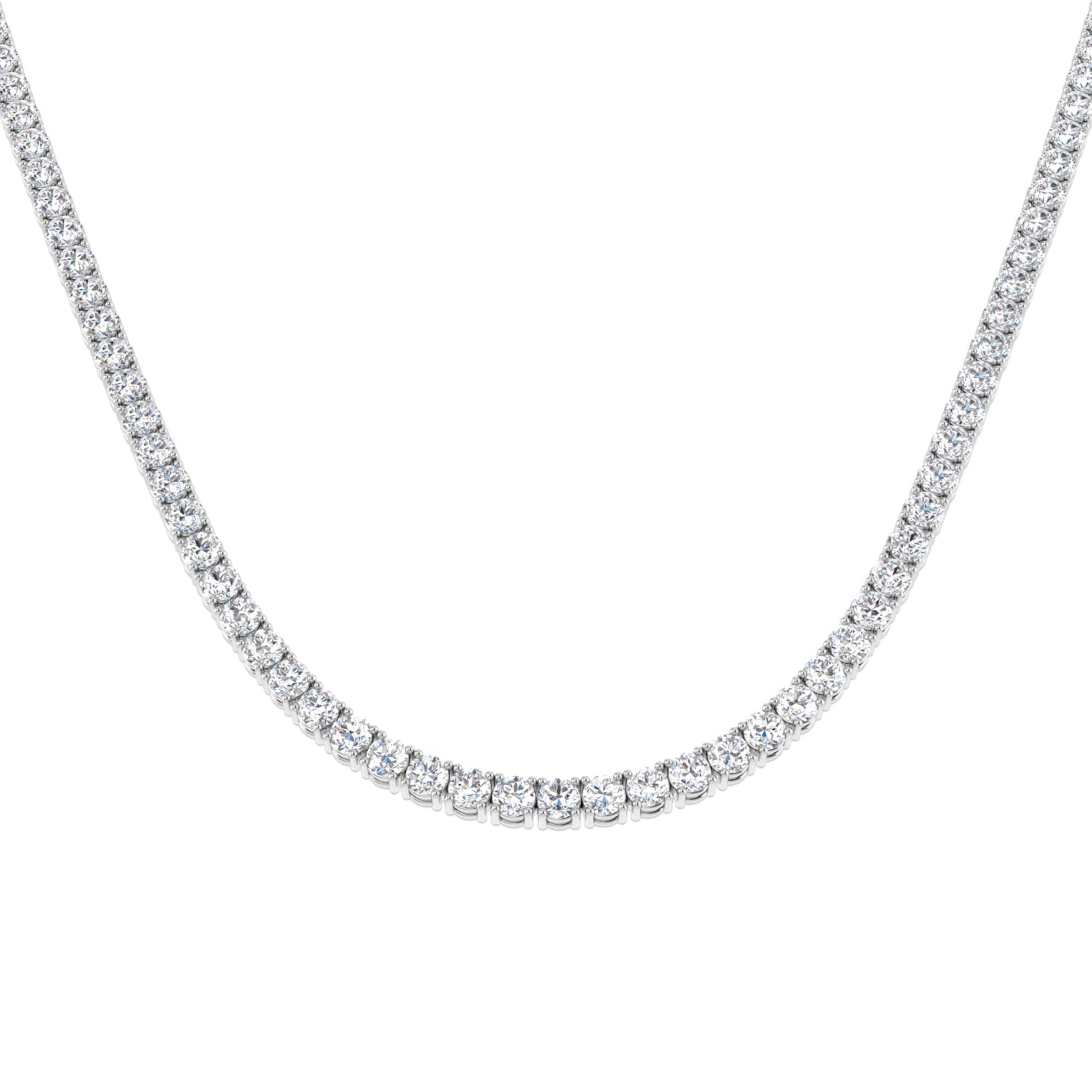 9ct White Gold 25.00ct Laboratory Grown CVD Necklace