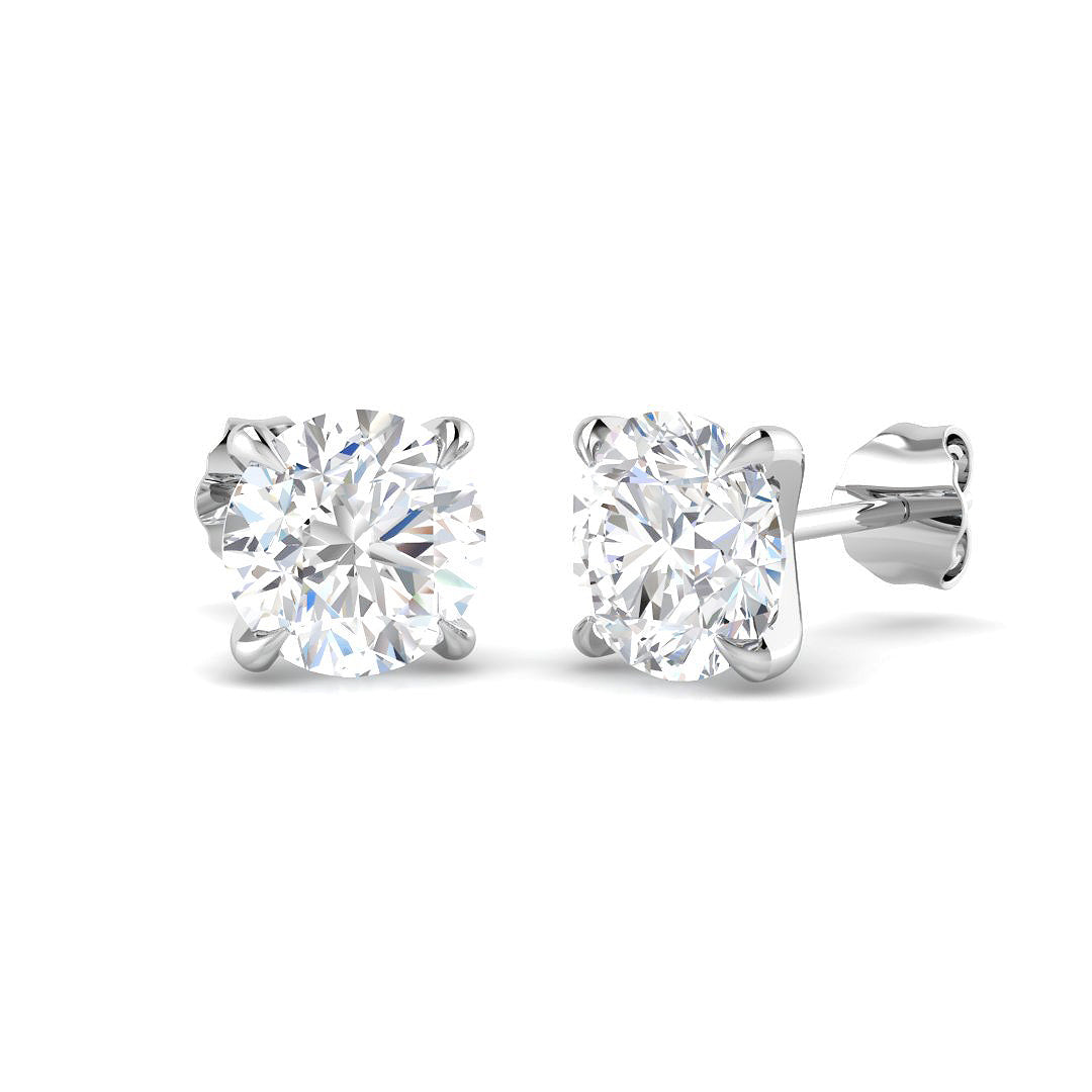 18ct White Gold 3.44ct H SI2 Diamond Earrings