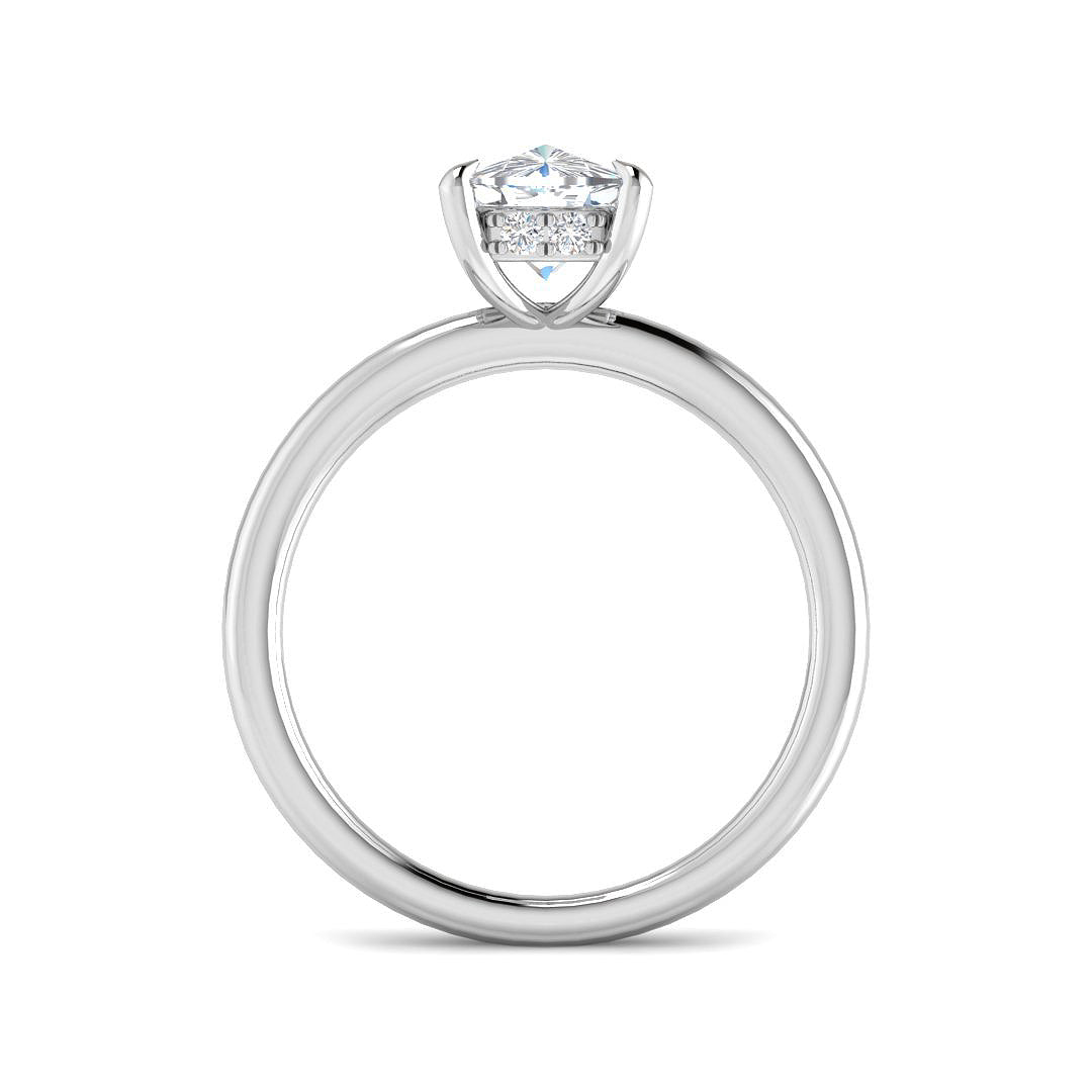 9ct White Gold 2.19ct F VS2 Laboratory Grown CVD Ring