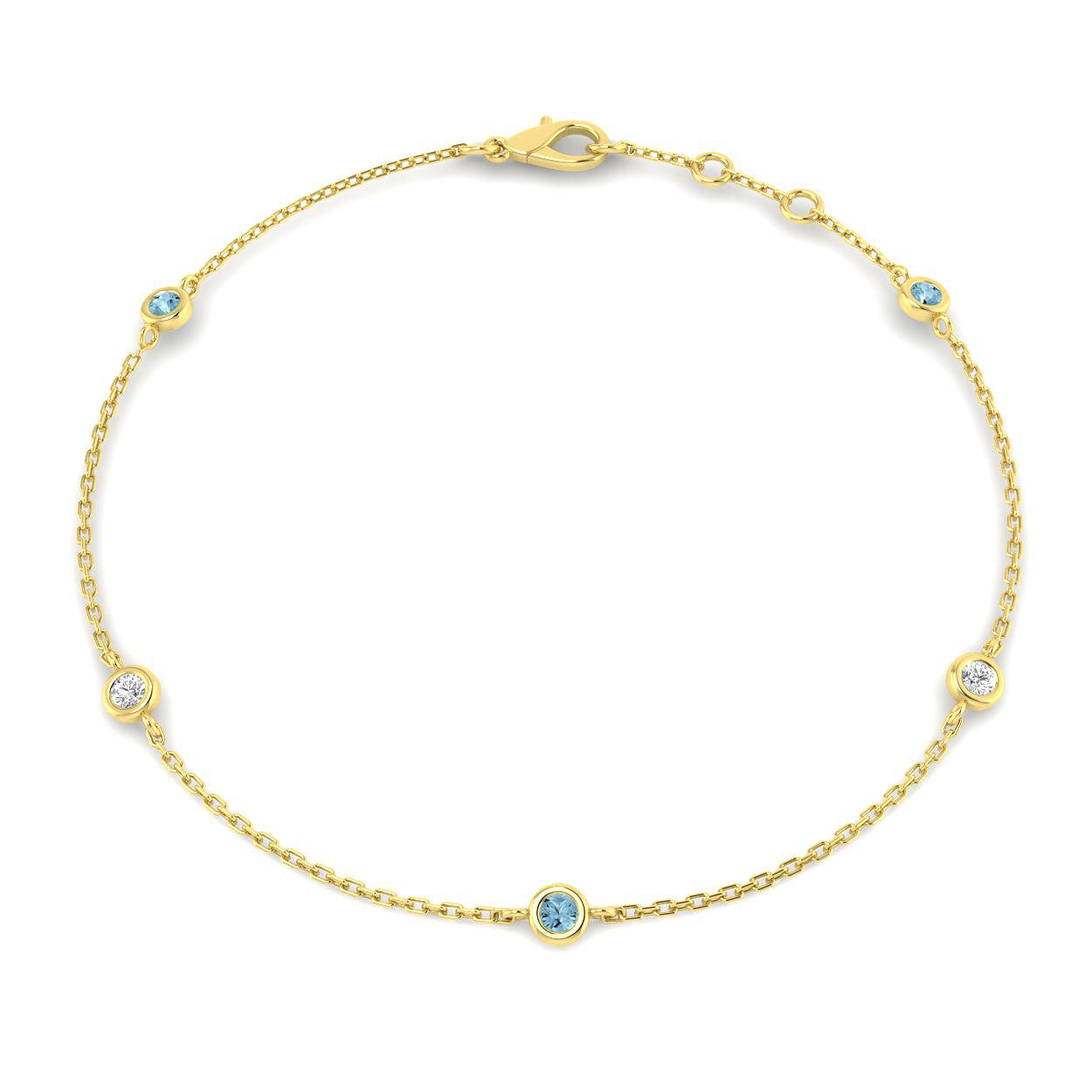 9ct Yellow Gold 0.20ct G SI2 Diamond Bracelet