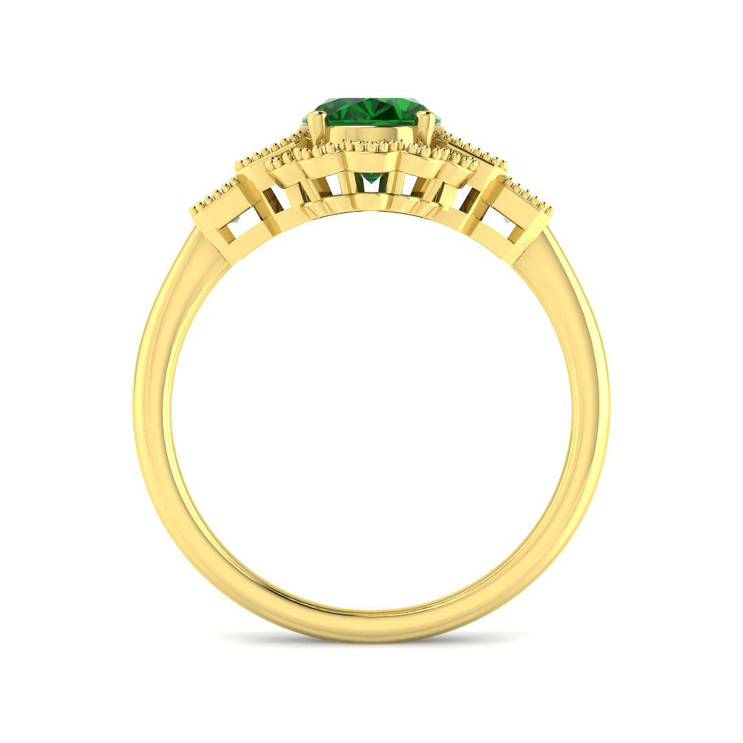 18ct Yellow Gold 1.60ct Emerald Ring