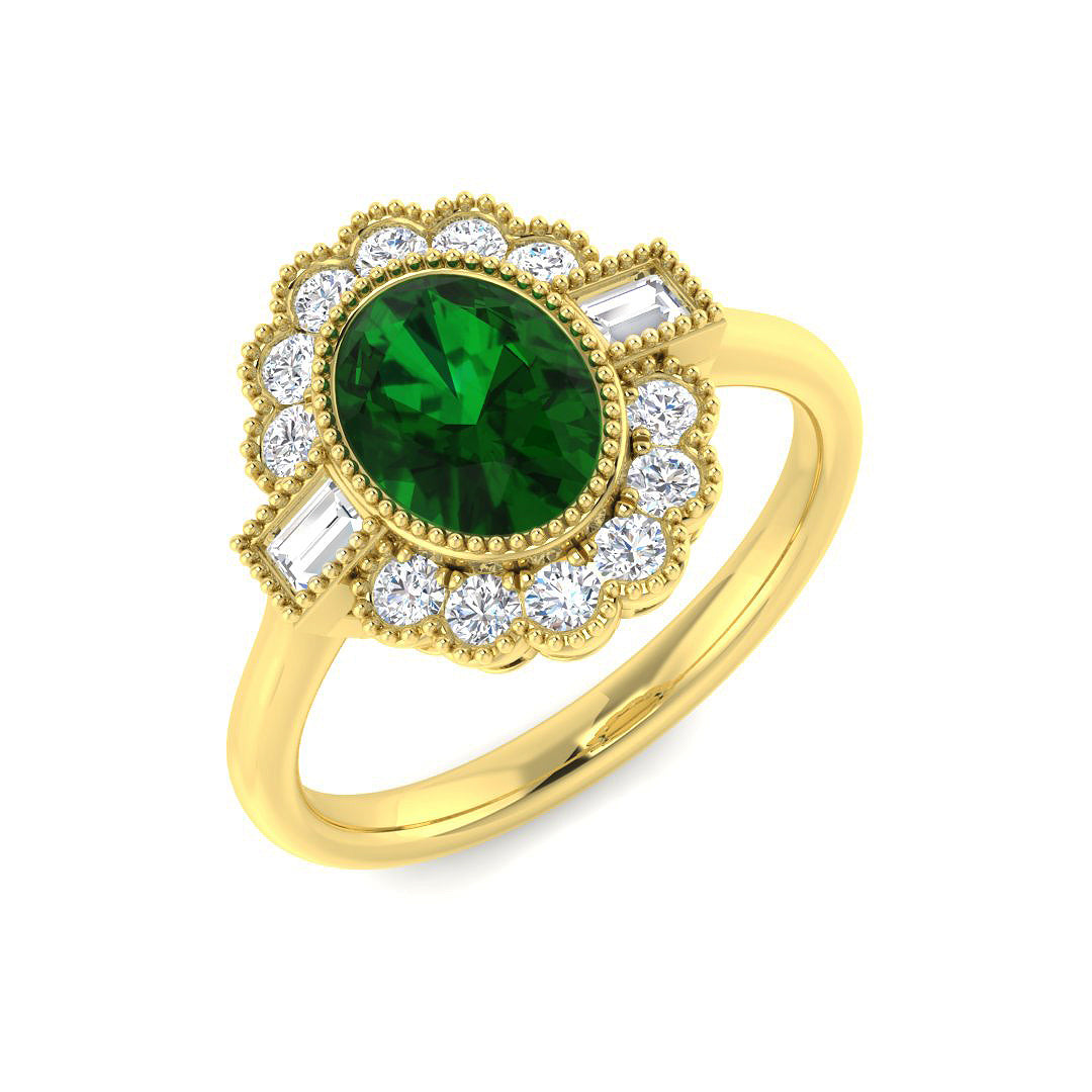 18ct Yellow Gold 1.53ct Emerald Ring