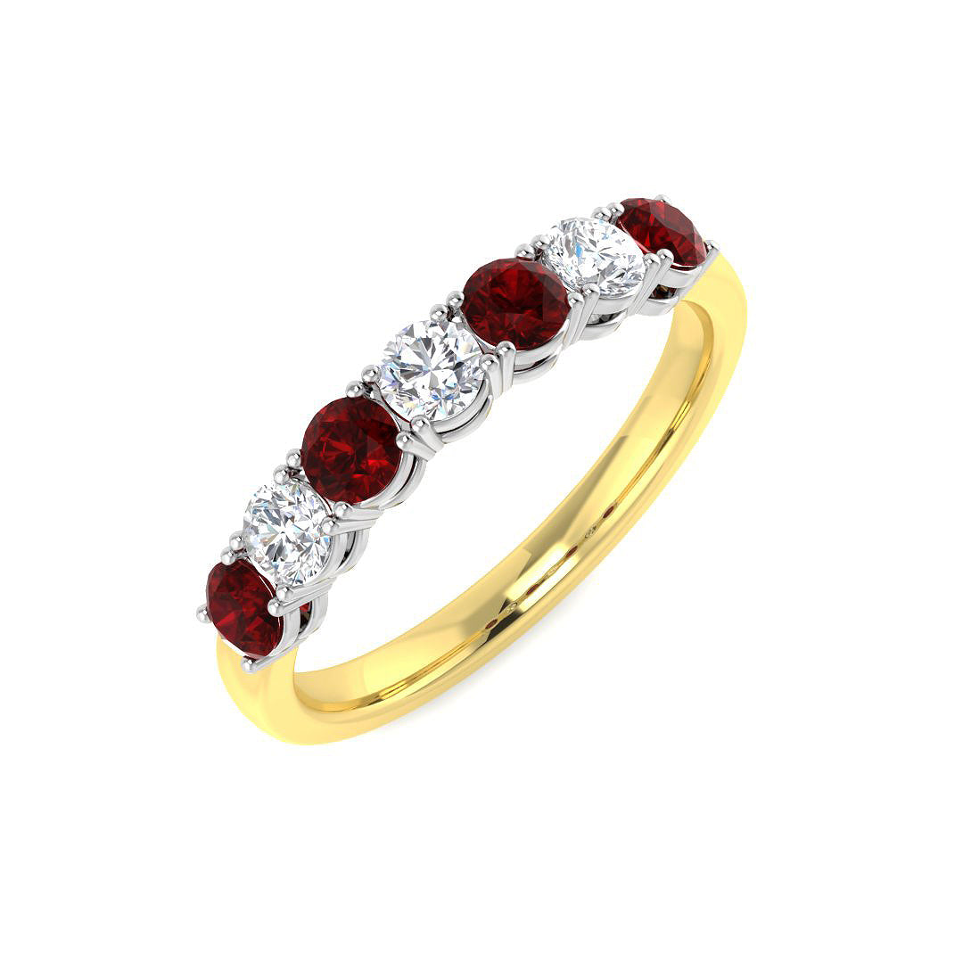 18ct Two-Tone Gold 0.84ct G SI2 Diamond Ring