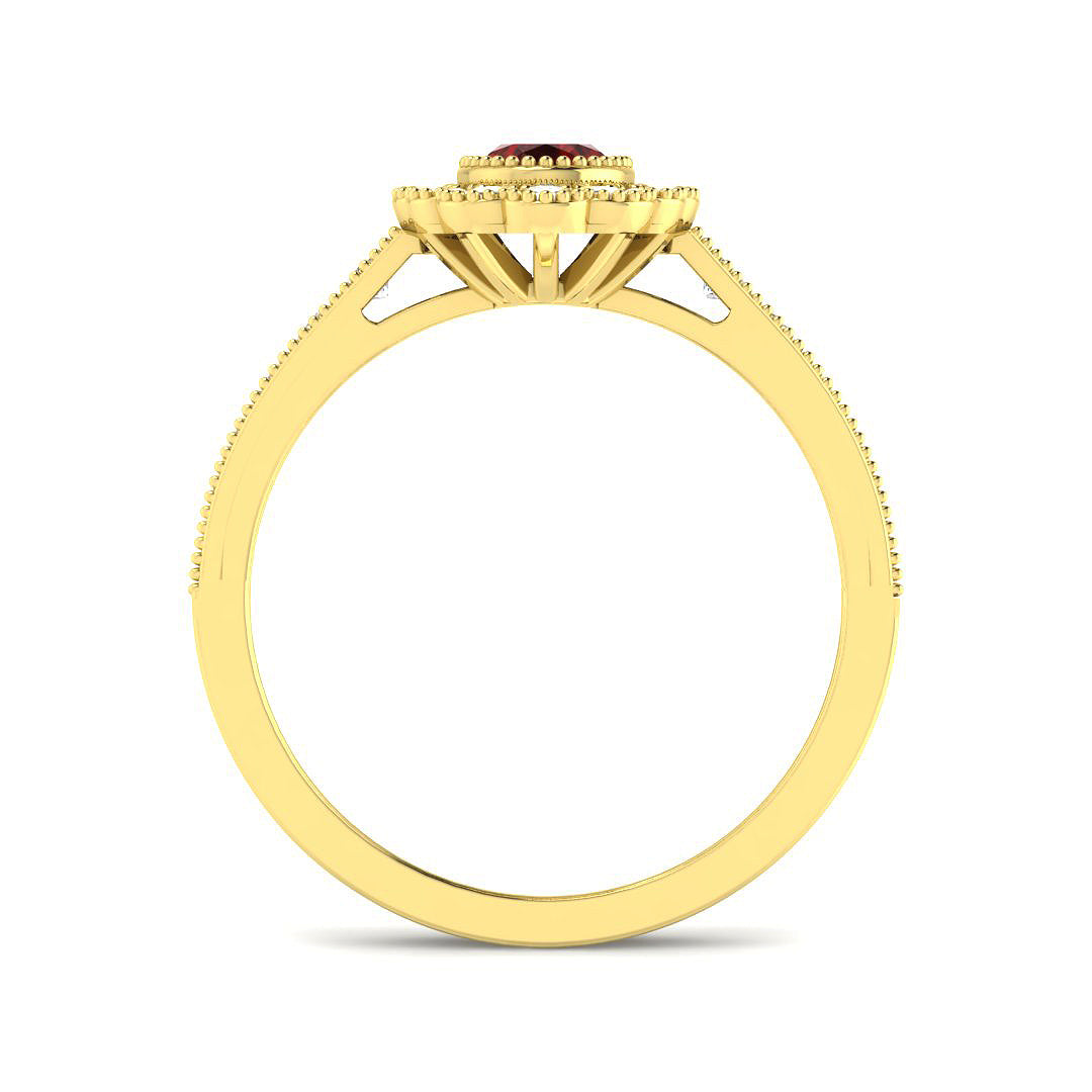 9ct Yellow Gold 1.01ct Ruby Ring