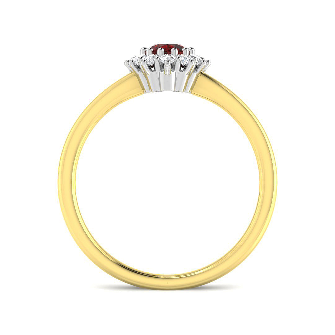 9ct Yellow Gold 0.71ct Ruby Ring