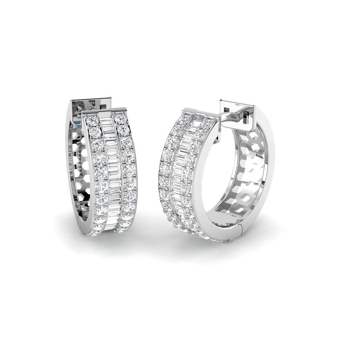 9ct White Gold 0.83ct G SI2 Diamond Earrings