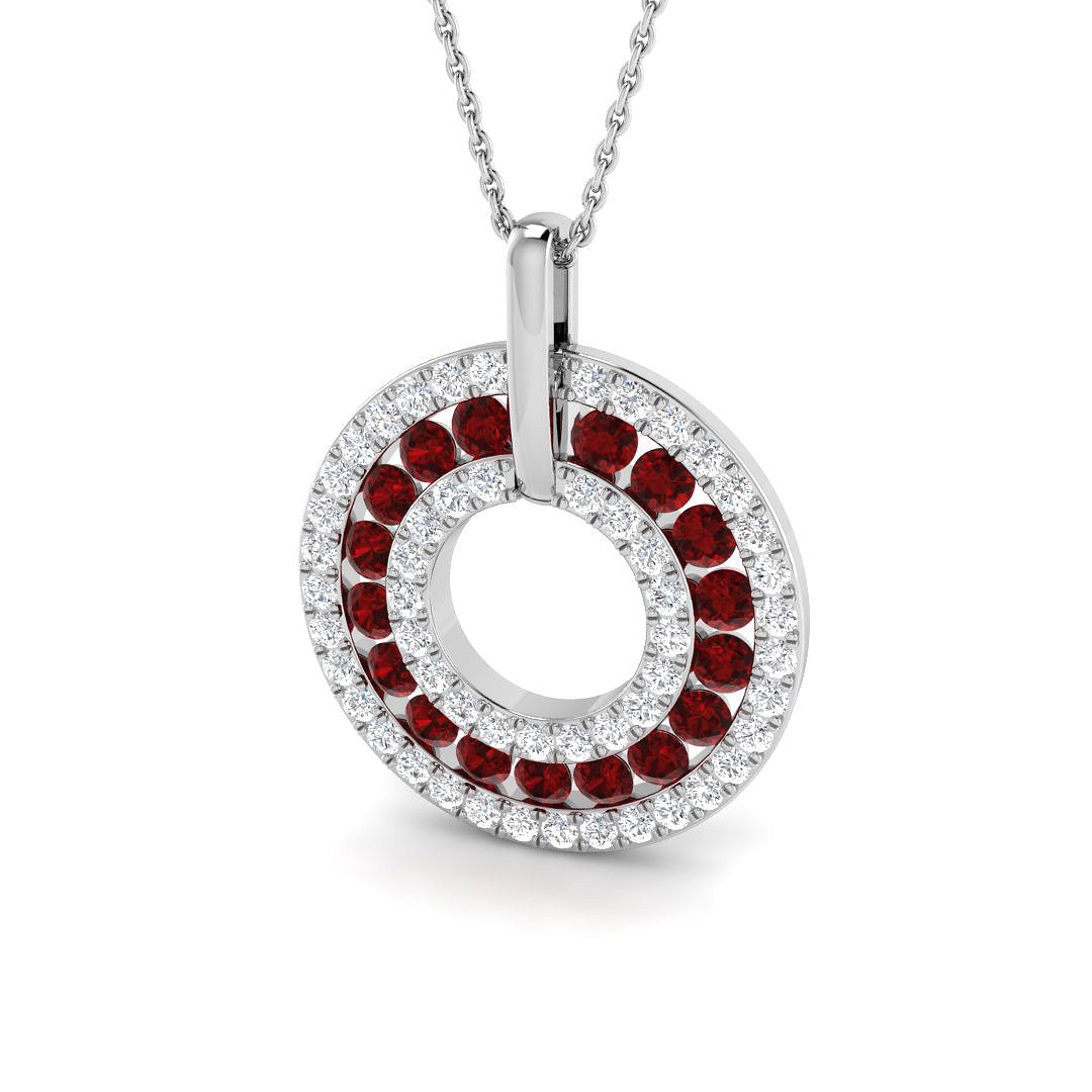9ct White Gold 2.33ct Ruby Pendant
