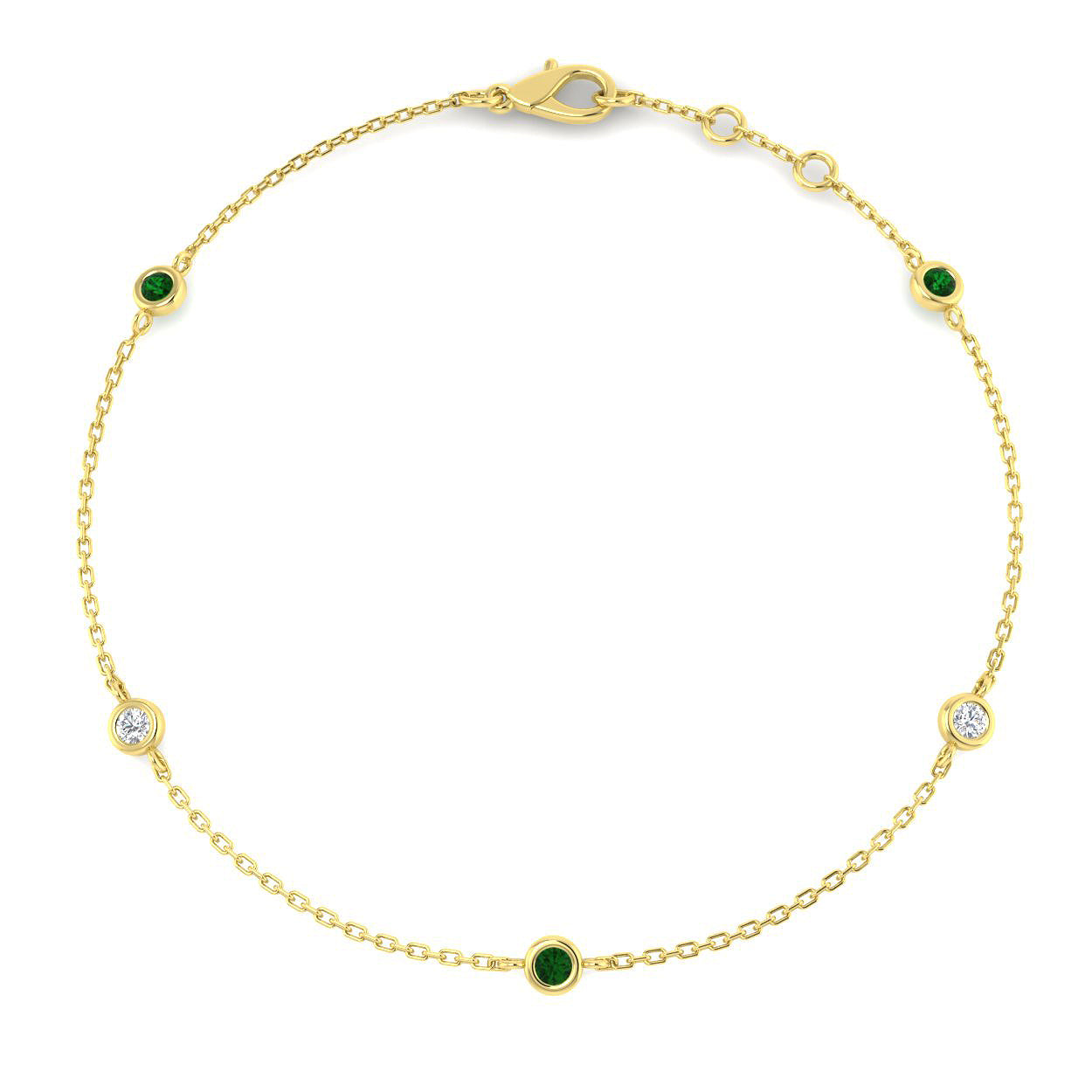 9ct Yellow Gold 0.20ct G SI2 Diamond Bracelet