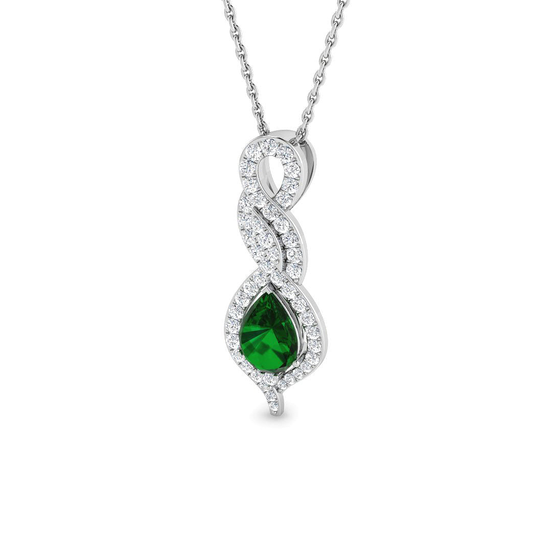 9ct White Gold 0.94ct G SI2 Diamond Pendant