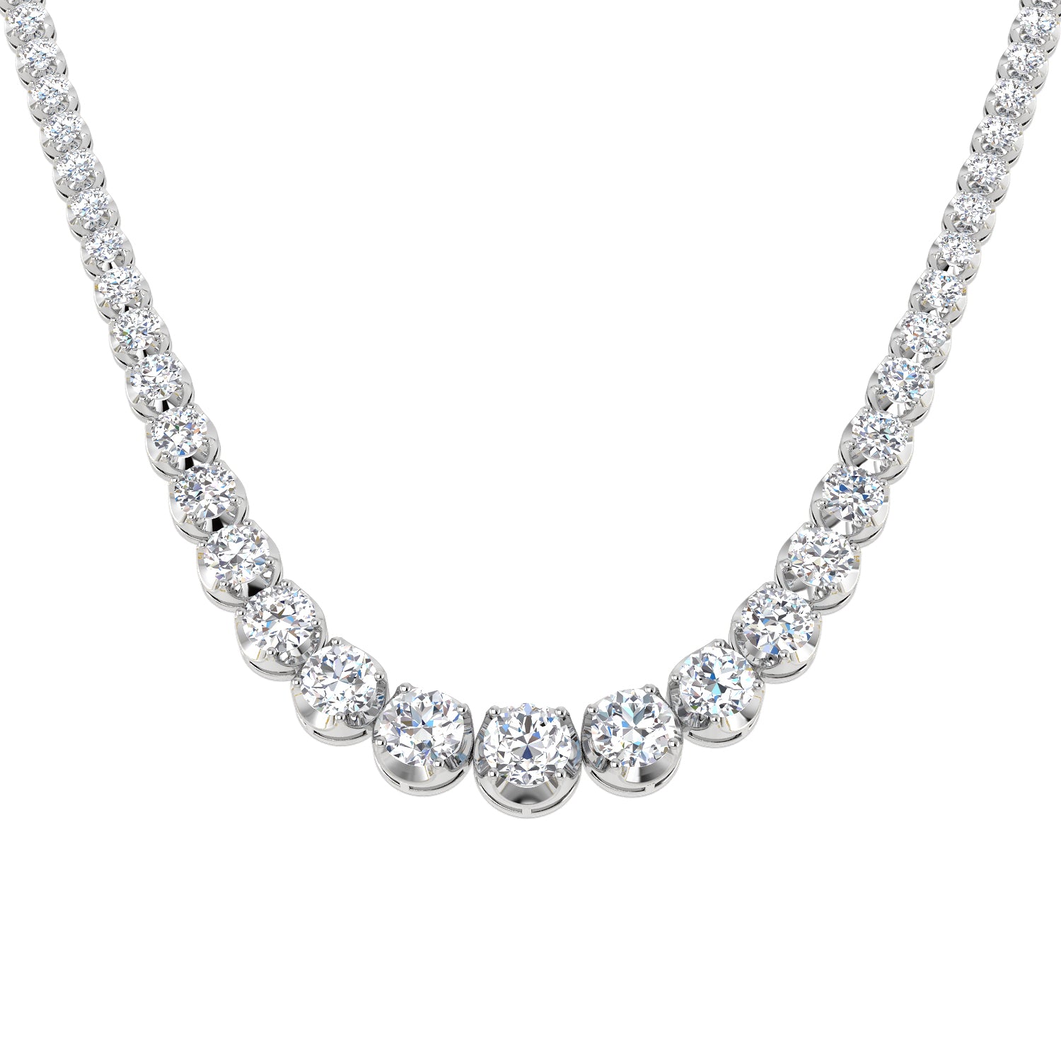 18ct White Gold 38.70ct G SI2 Diamond Necklace