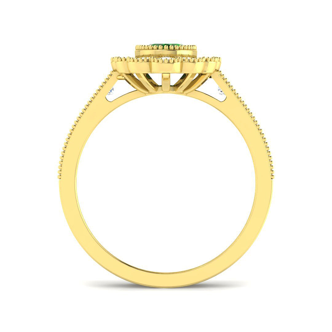 18ct Yellow Gold 1.45ct Emerald Ring