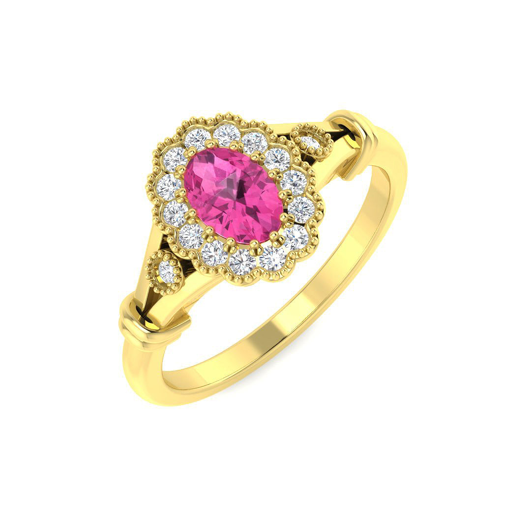 9ct Yellow Gold 0.84ct Multi Sapphire Ring