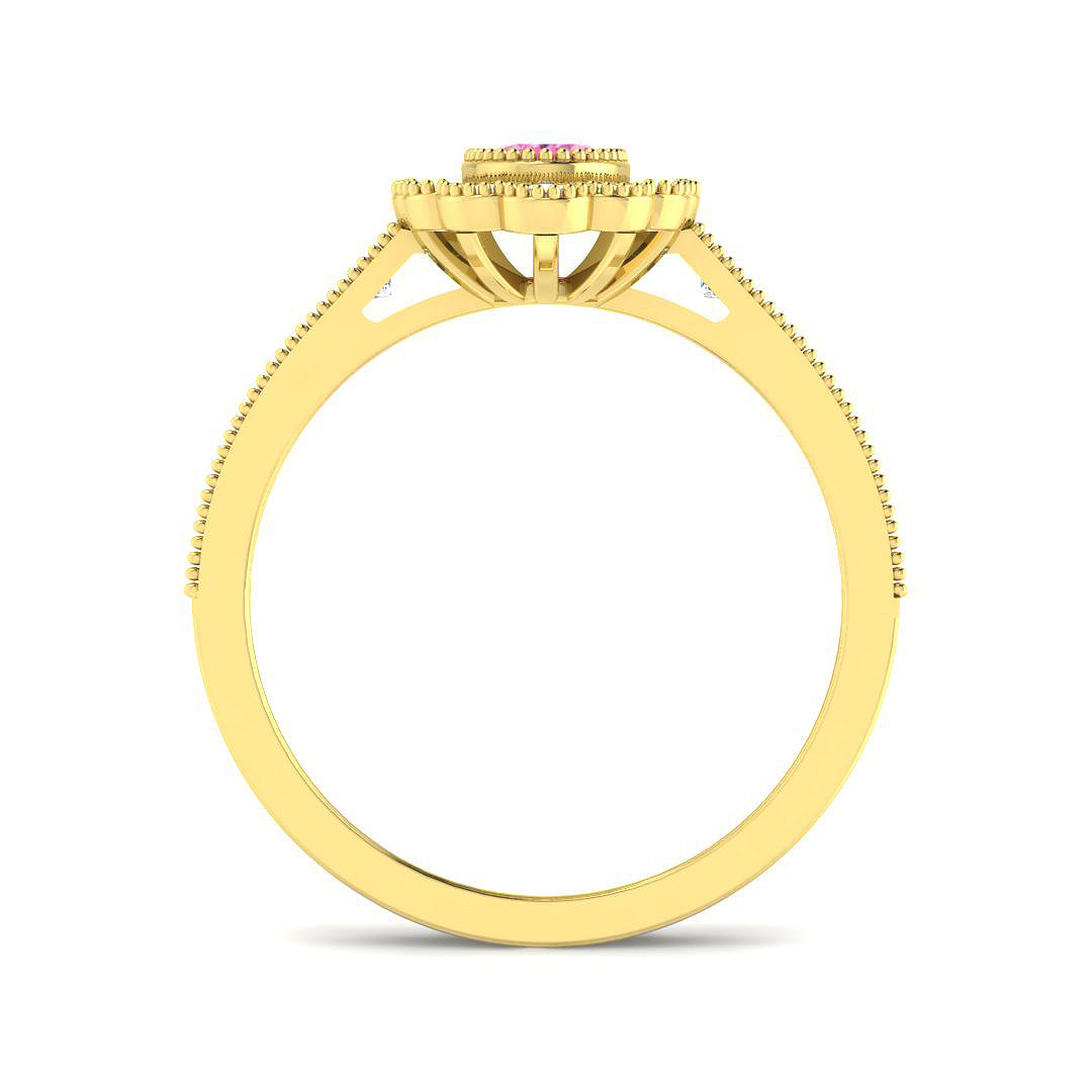 9ct Yellow Gold 1.07ct Multi Sapphire Ring