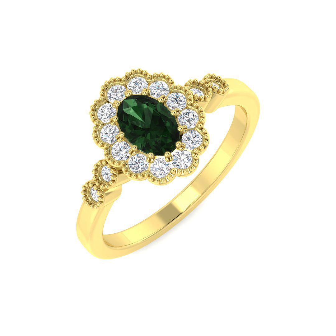 9ct Yellow Gold 0.91ct Multi Sapphire Ring