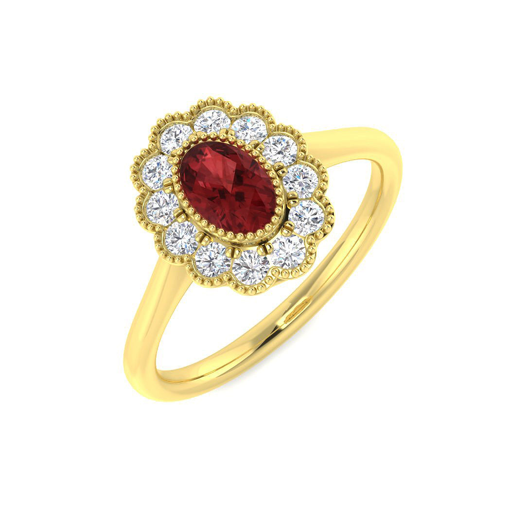 9ct Yellow Gold 0.84ct Multi Sapphire Ring