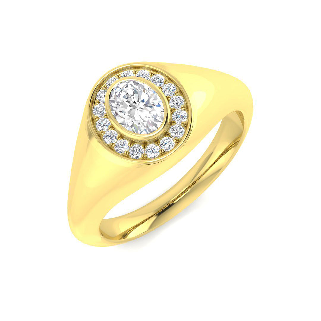 9ct Yellow Gold 0.40ct Laboratory Grown CVD Ring