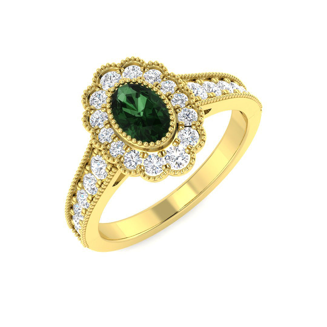 9ct Yellow Gold 0.86ct Multi Sapphire Ring