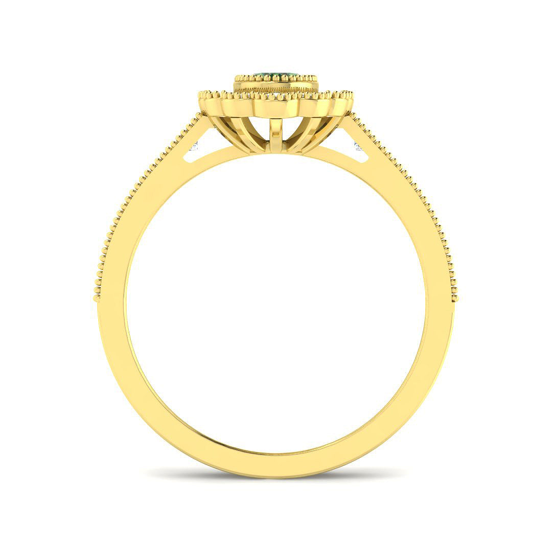 9ct Yellow Gold 0.86ct Multi Sapphire Ring