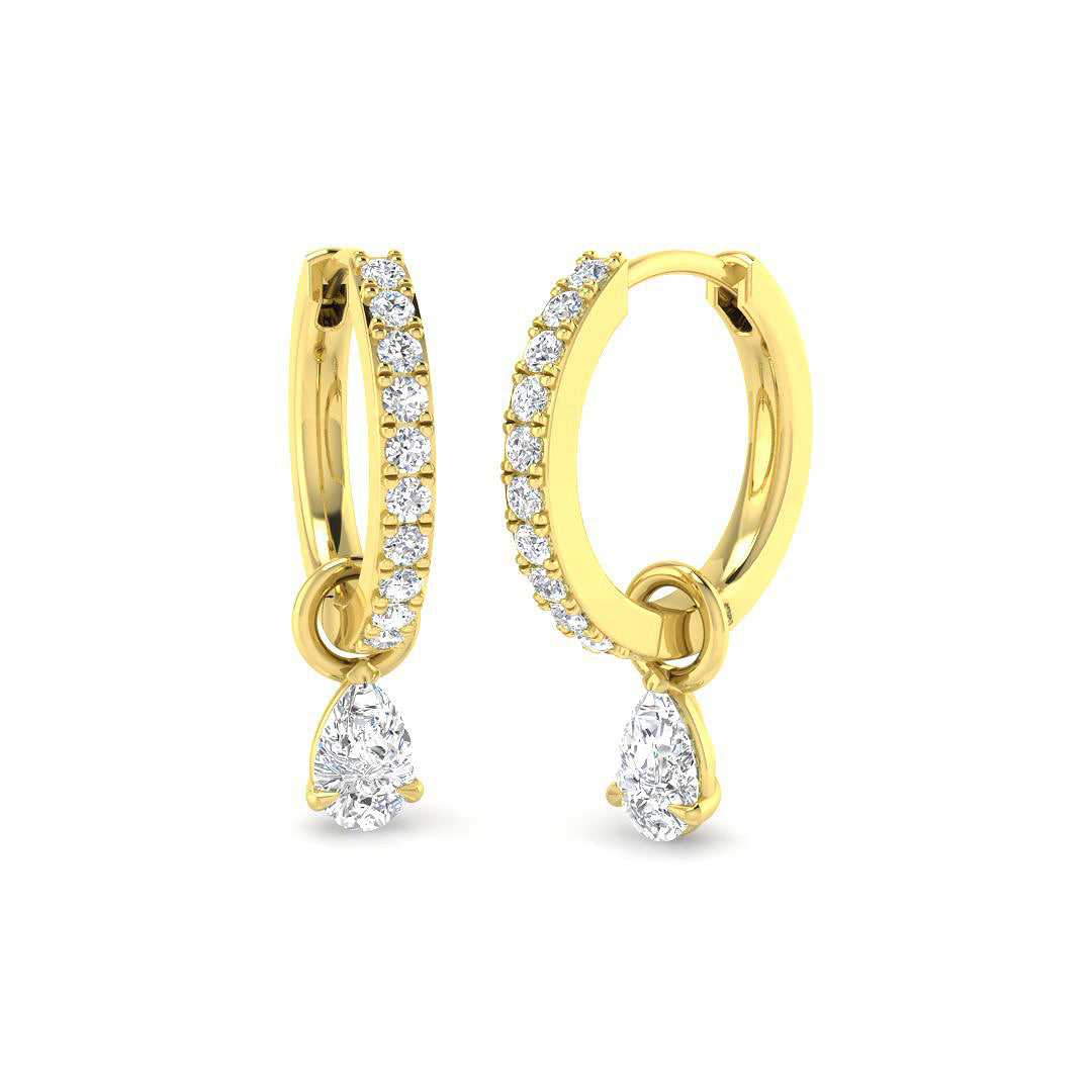 9ct Yellow Gold 0.70ct Laboratory Grown CVD Earrings