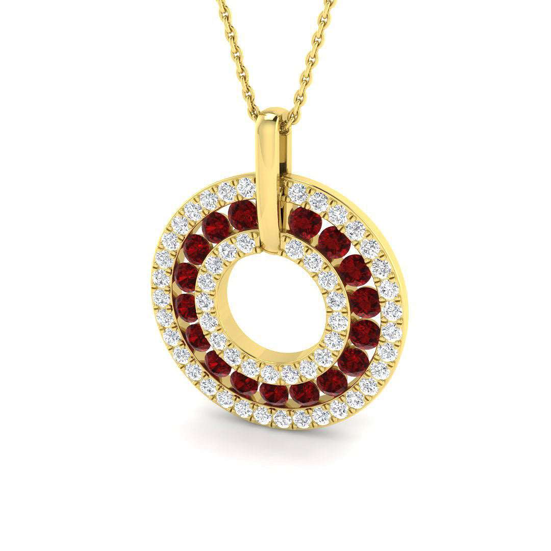 9ct Yellow Gold 2.34ct Ruby Pendant