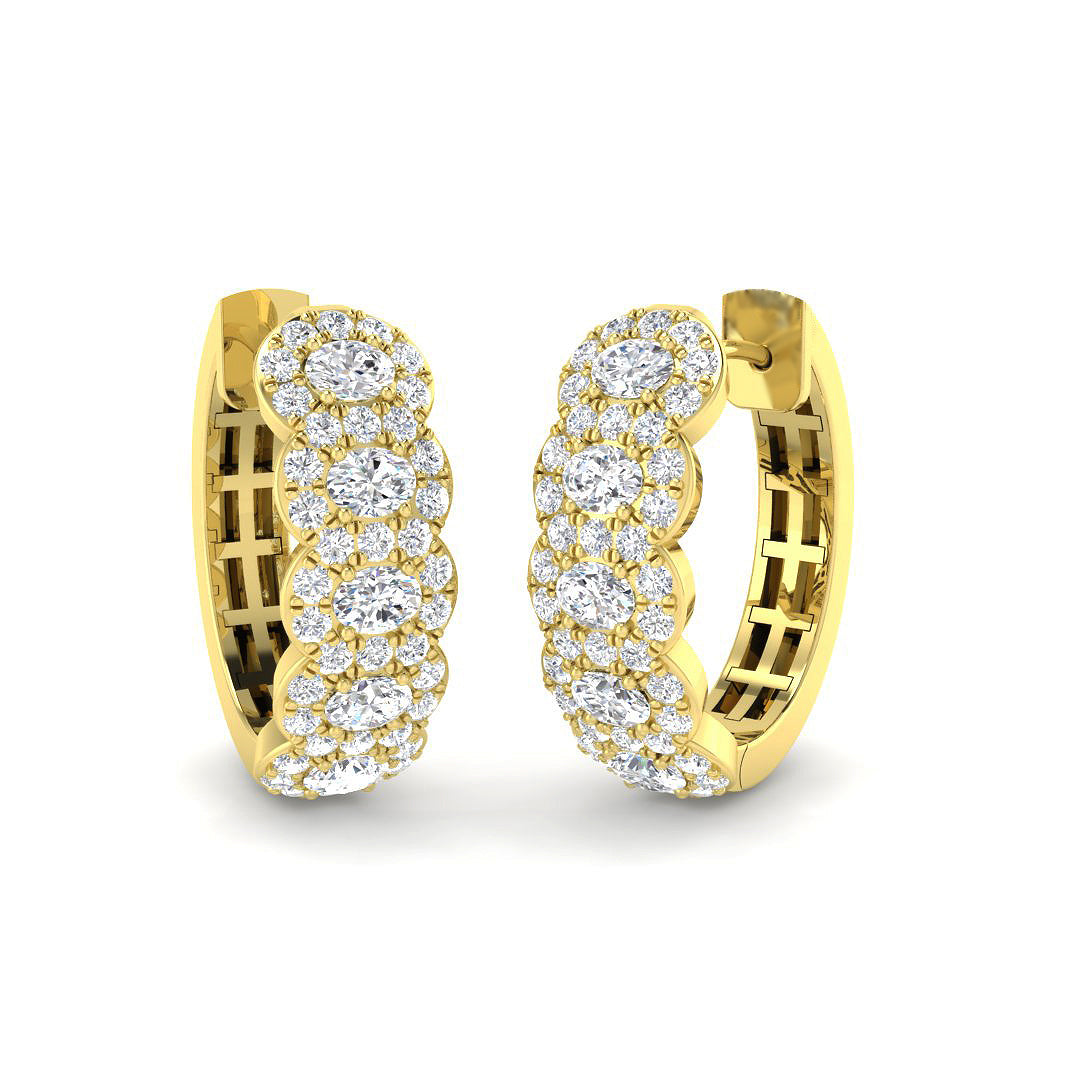 9ct Yellow Gold 1.39ct Laboratory Grown CVD Earrings