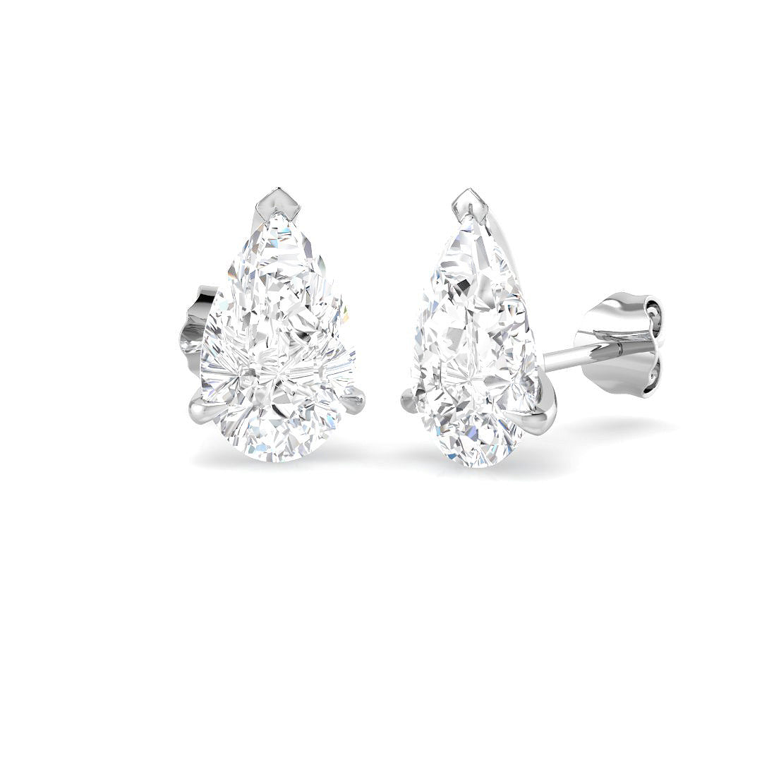 9ct White Gold 4.01ct E VS2 Laboratory Grown CVD Earrings