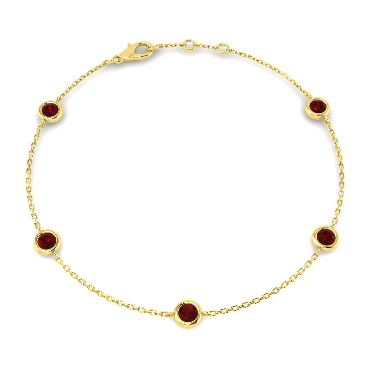 9ct Yellow Gold 0.91ct Ruby Bracelet