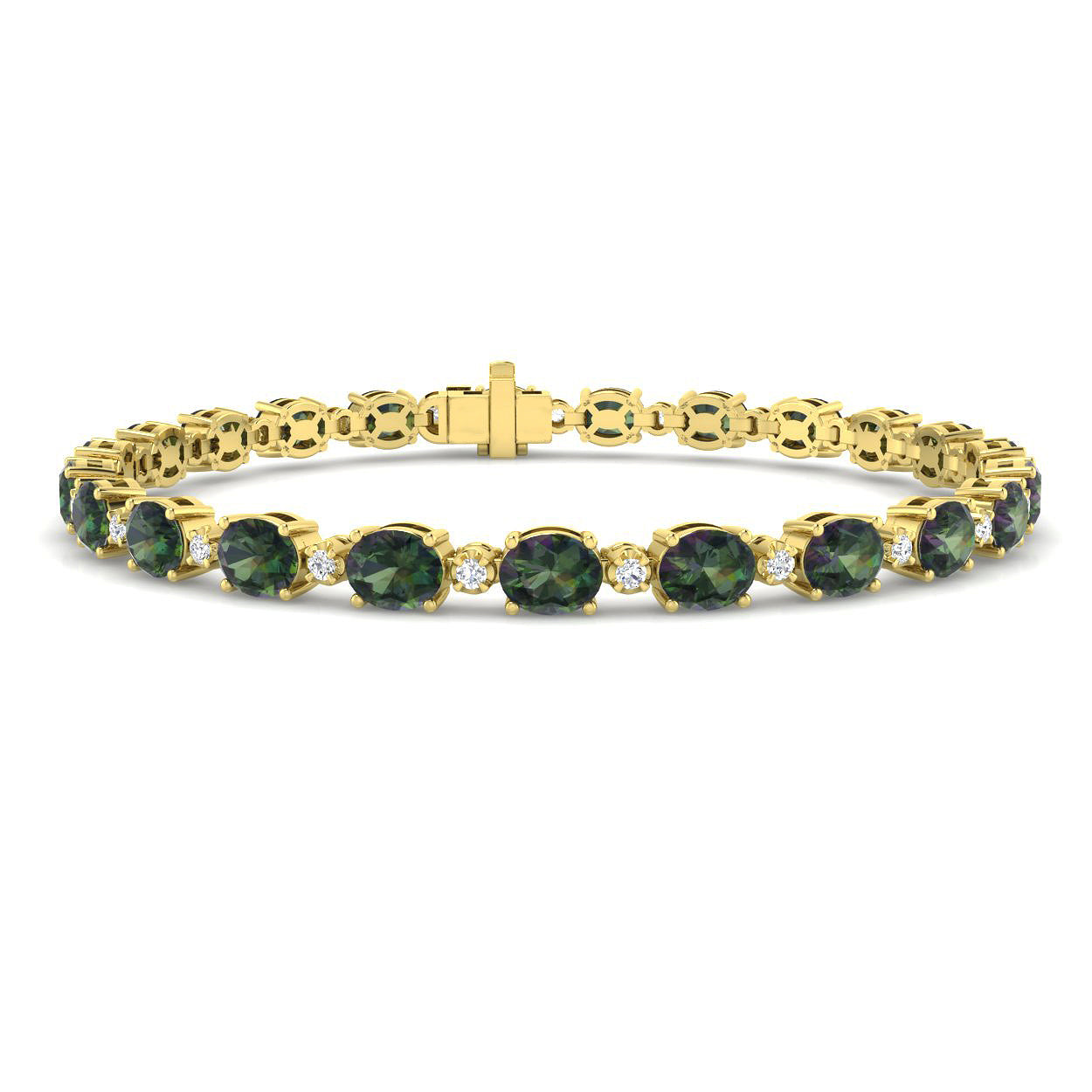 9ct Yellow Gold 11.10ct G SI2 Diamond Bracelet
