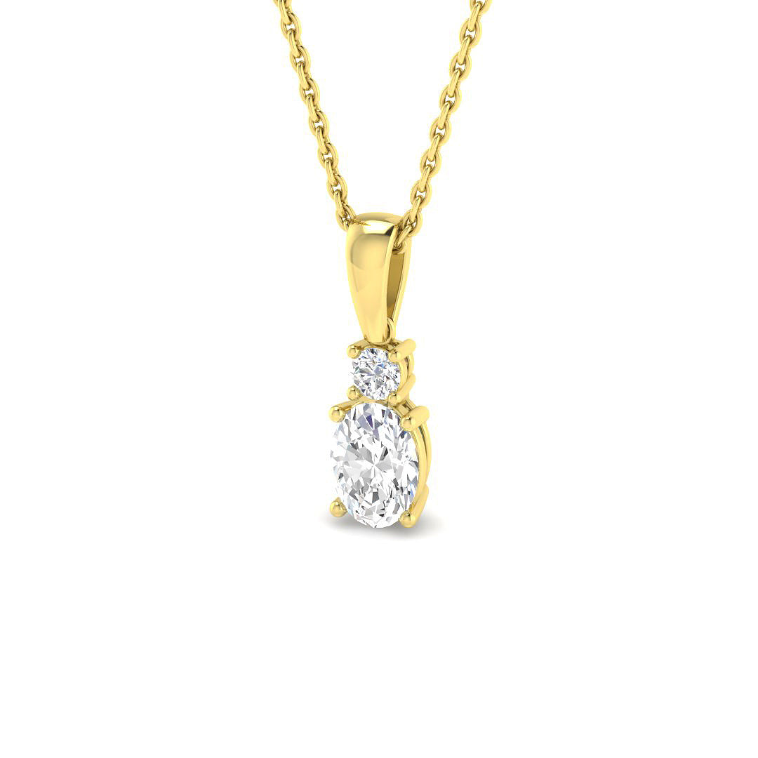 9ct Yellow Gold 0.55ct Laboratory Grown CVD Pendant