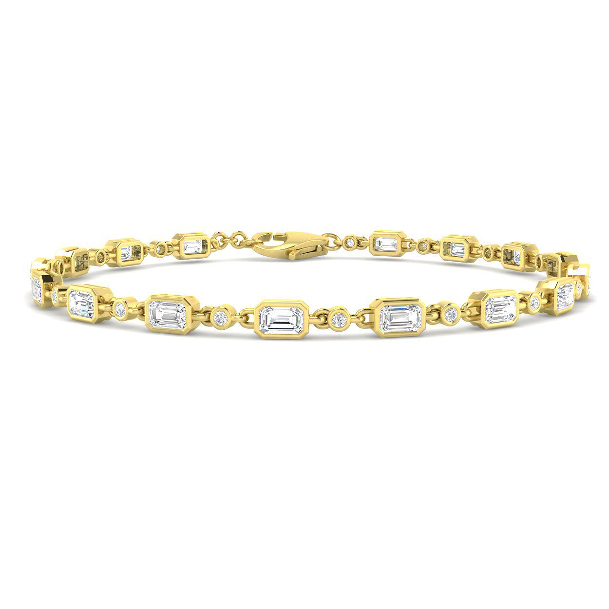 9ct Yellow Gold 2.77ct Laboratory Grown CVD Bracelet