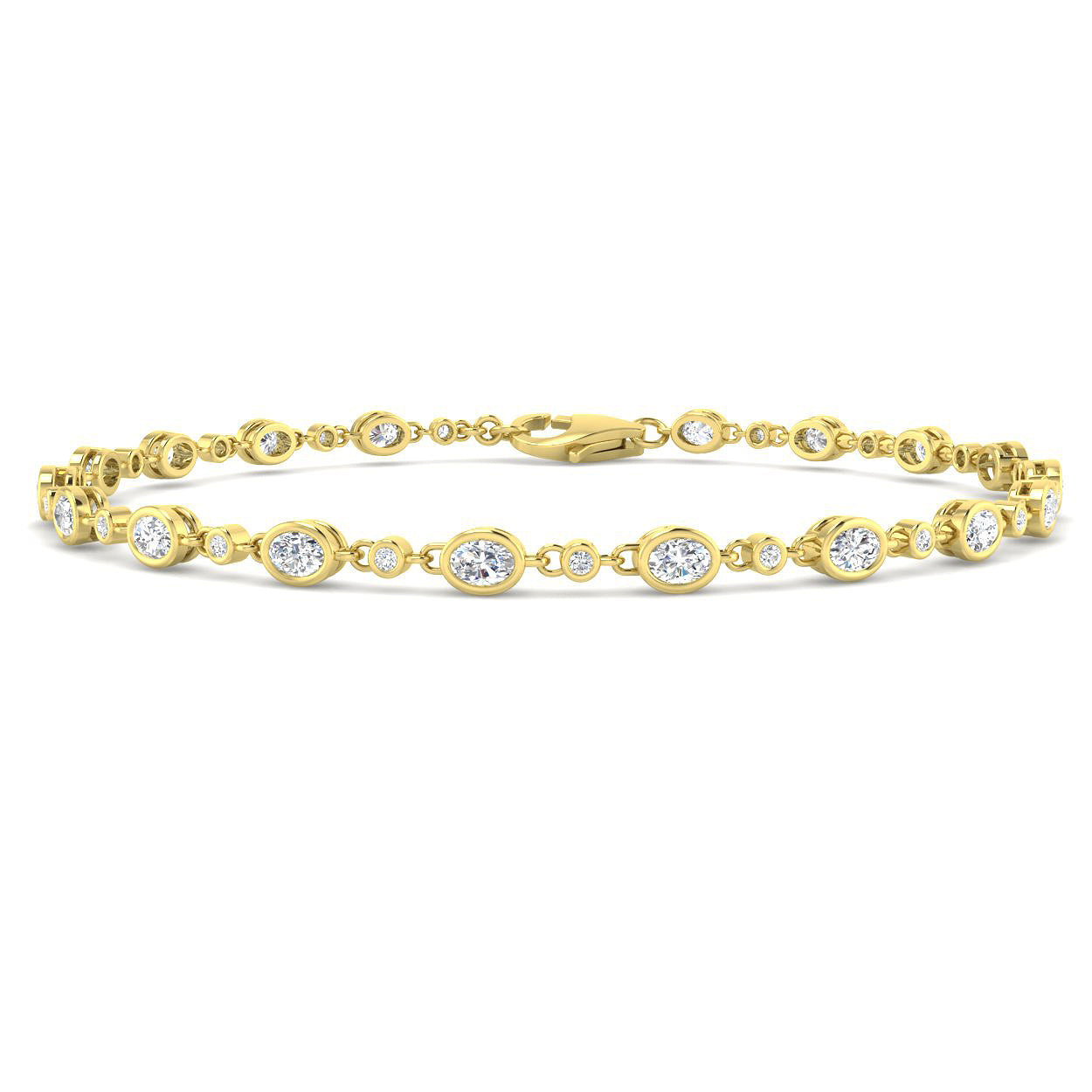 9ct Yellow Gold 1.81ct Laboratory Grown CVD Bracelet