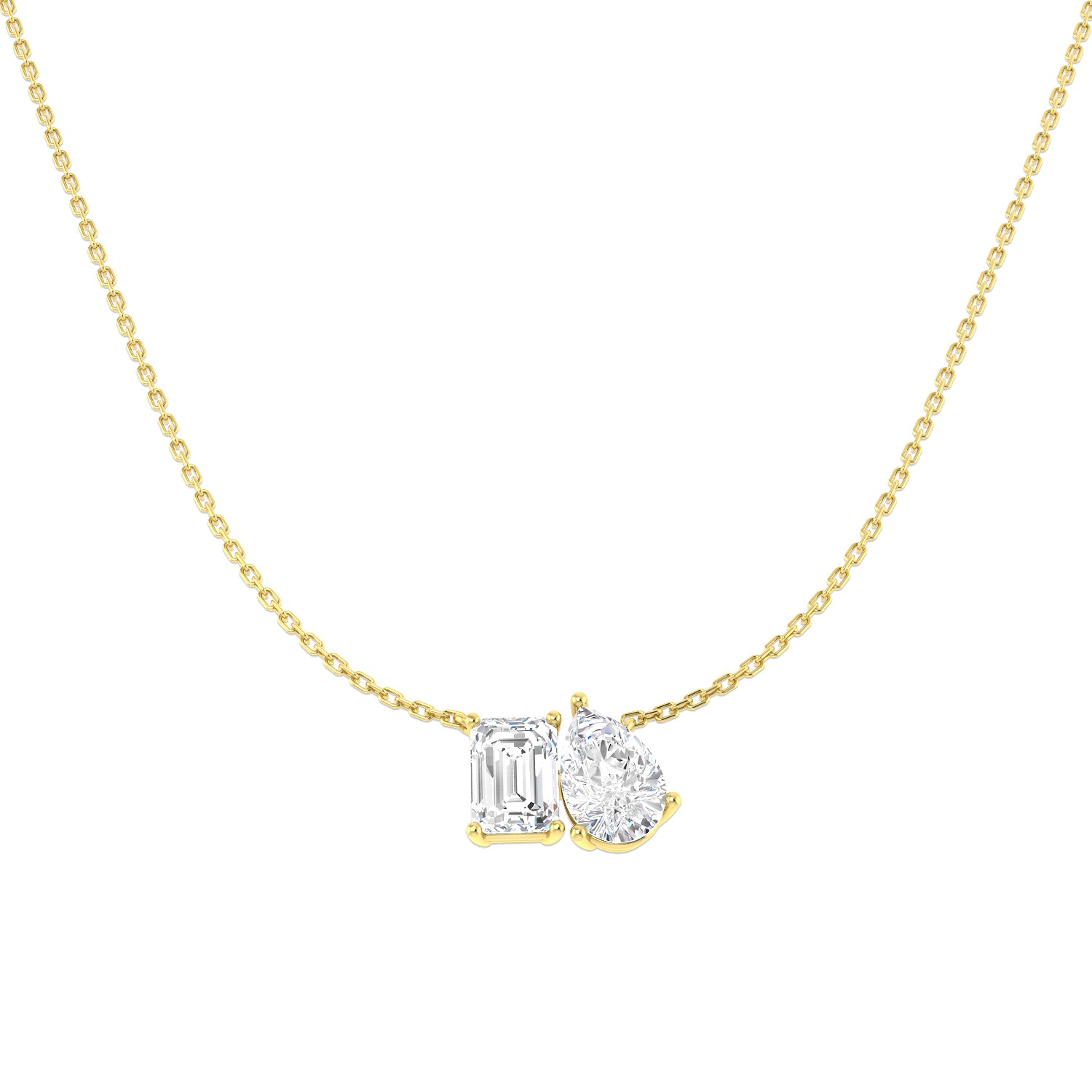 9ct Yellow Gold 3.03ct E VS2 Laboratory Grown CVD Necklace