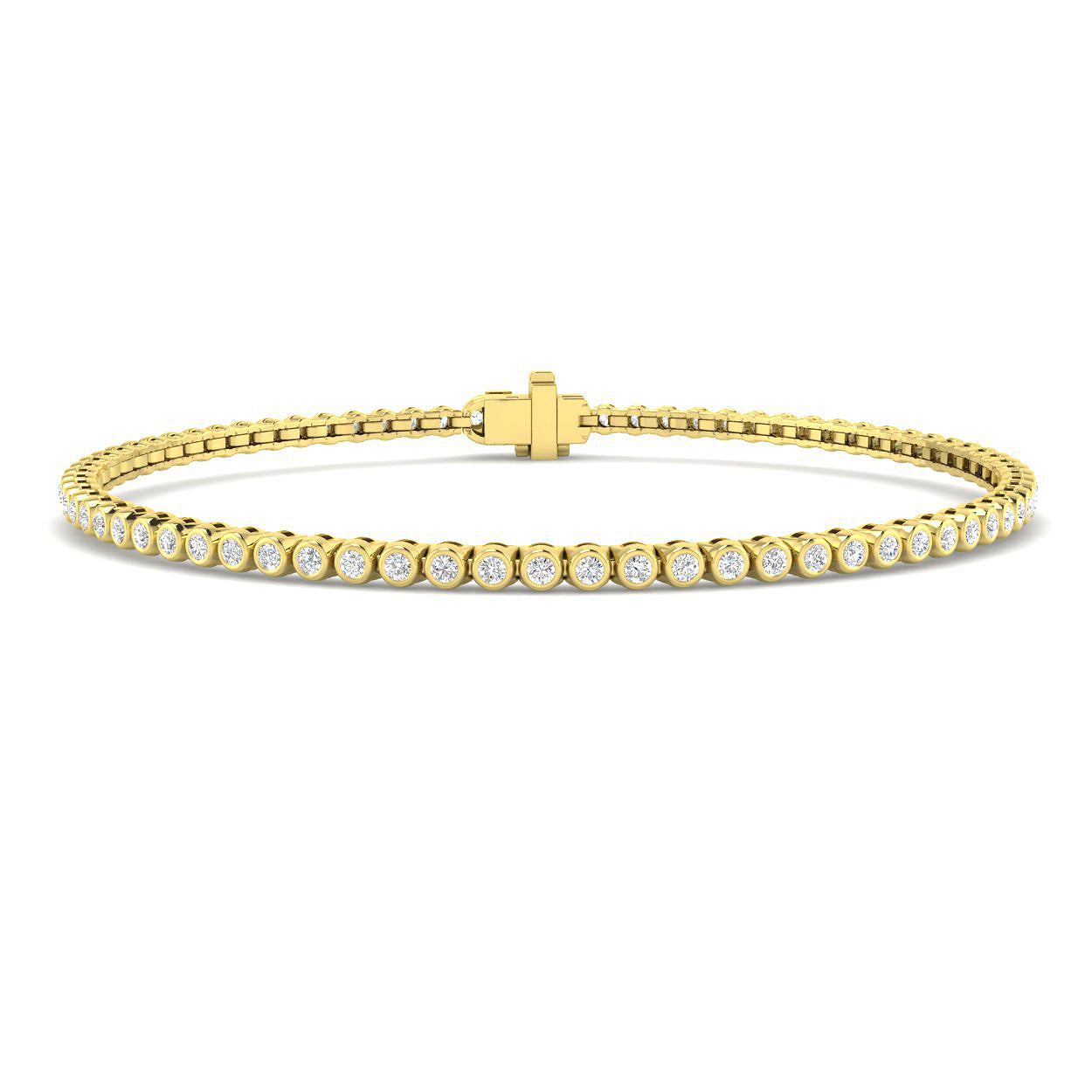 9ct Yellow Gold 0.92ct G SI2 Diamond Bracelet