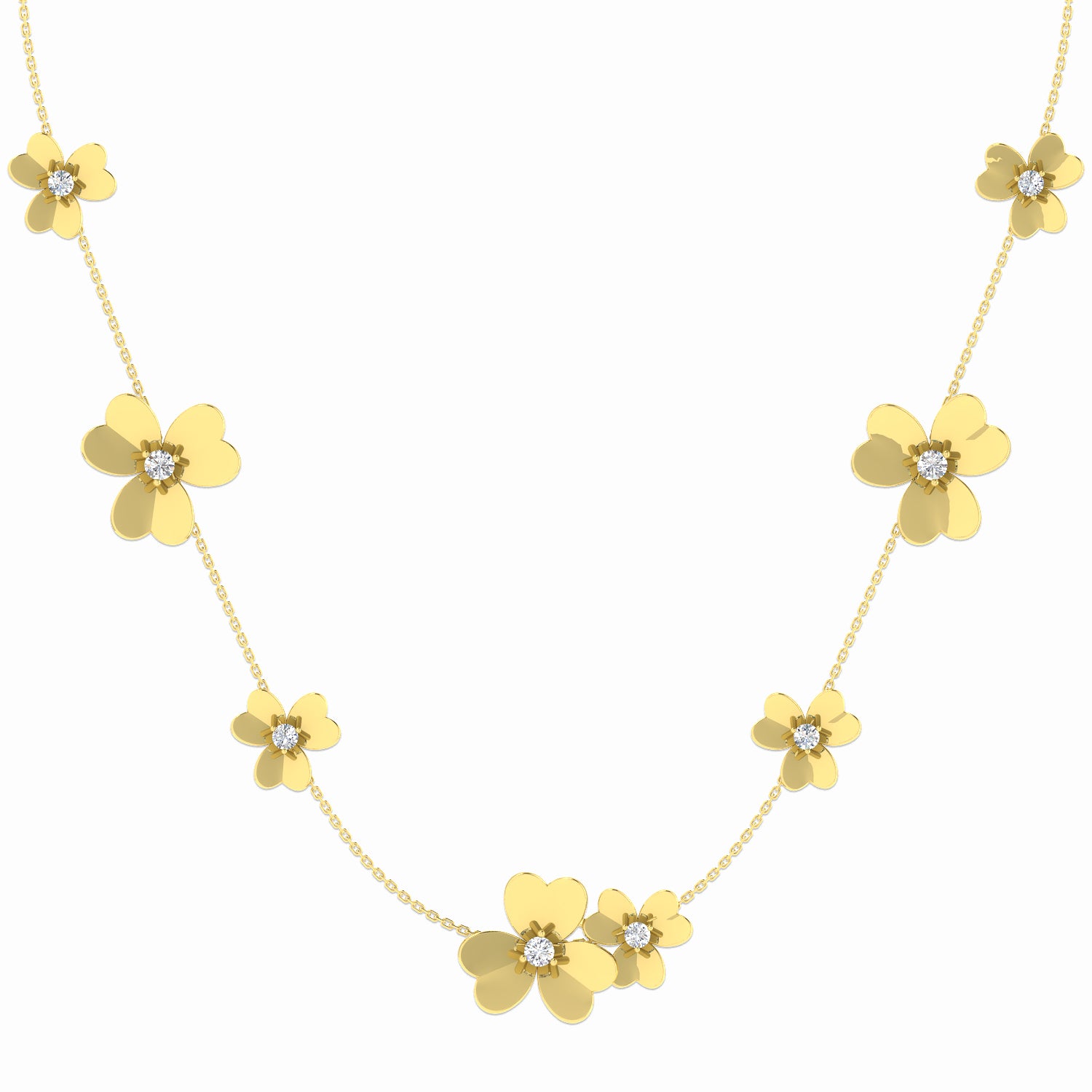 18ct Yellow Gold 1.11ct G SI1 Diamond Necklace