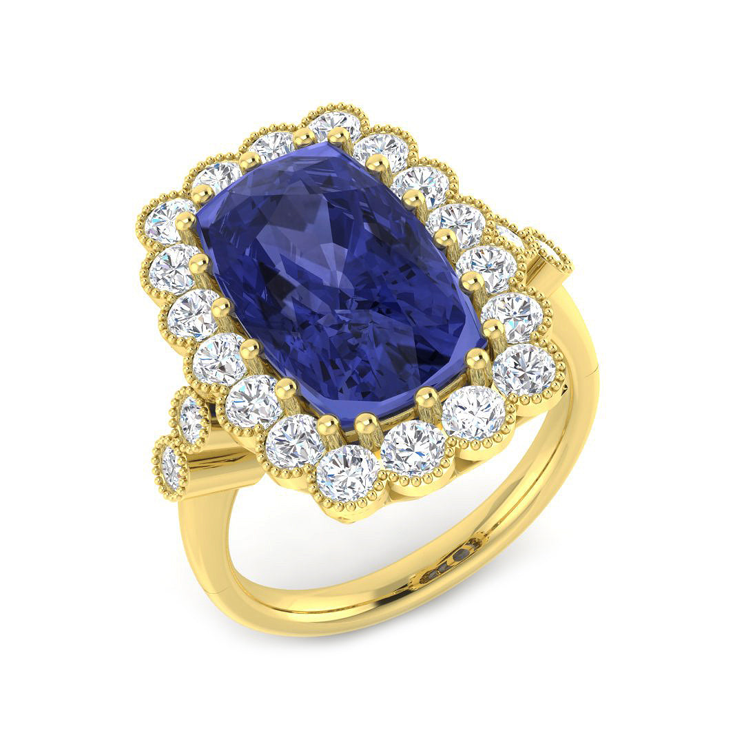 9ct Yellow Gold 8.34ct Tanzanite Ring