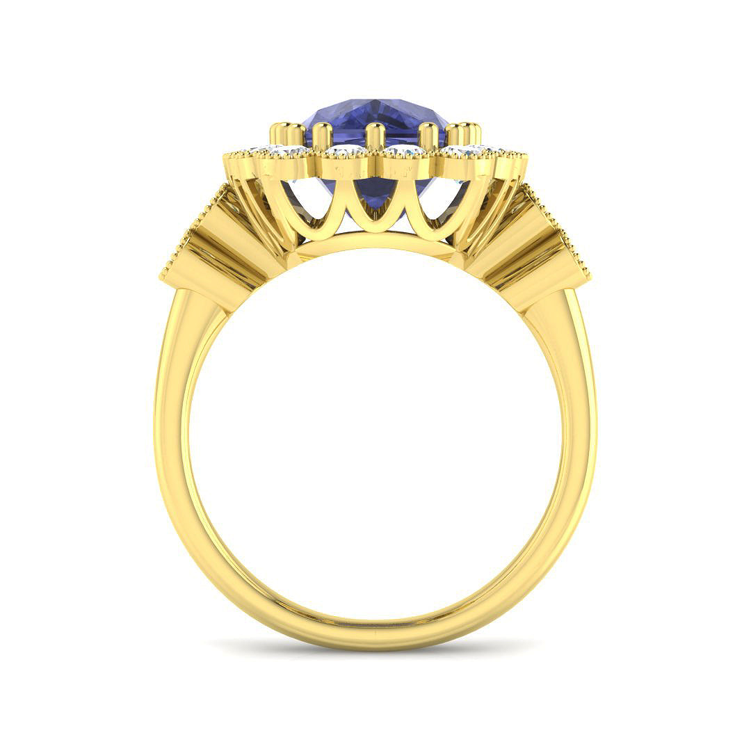 9ct Yellow Gold 8.34ct Tanzanite Ring