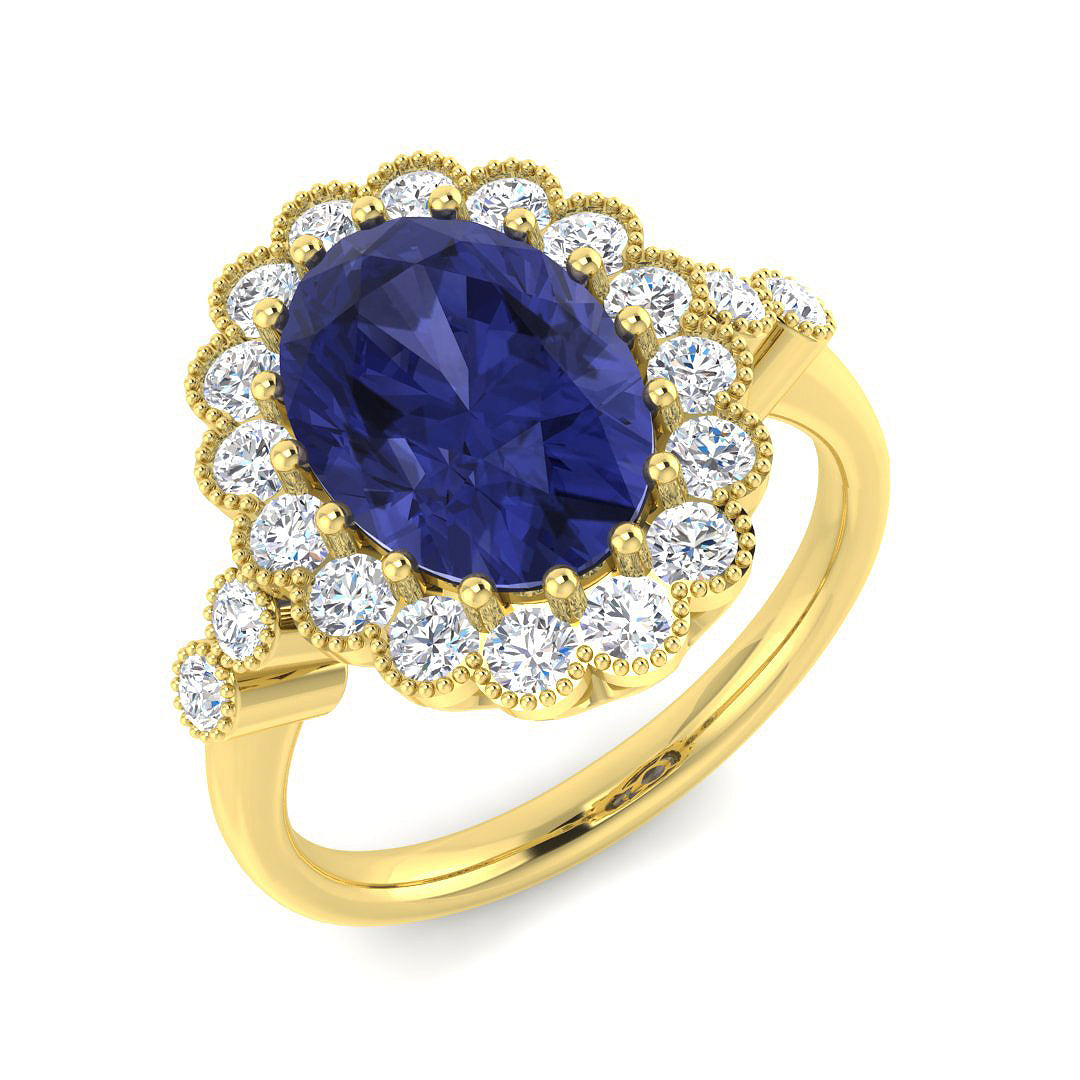9ct Yellow Gold 4.57ct Tanzanite Ring