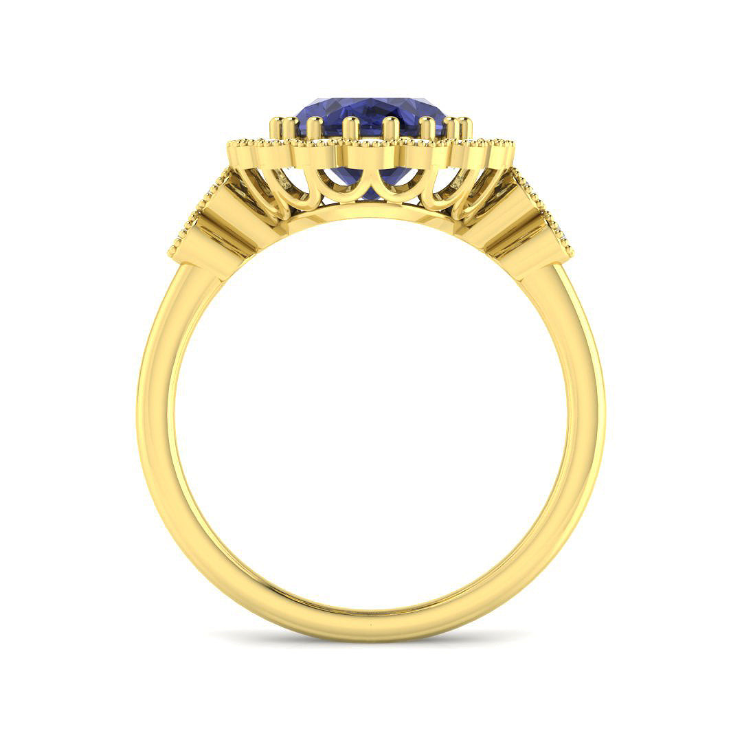 9ct Yellow Gold 3.71ct Tanzanite Ring