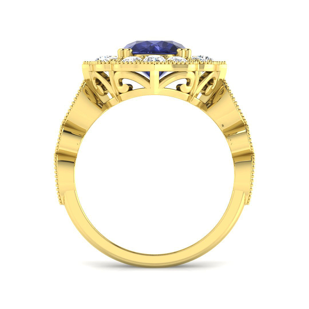 9ct Yellow Gold 3.48ct Tanzanite Ring