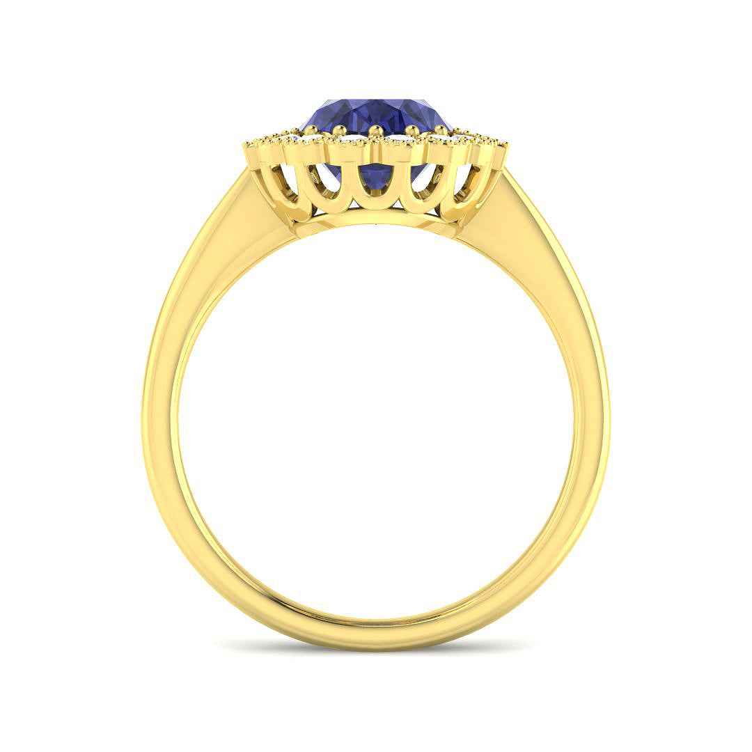 9ct Yellow Gold 3.39ct Tanzanite Ring