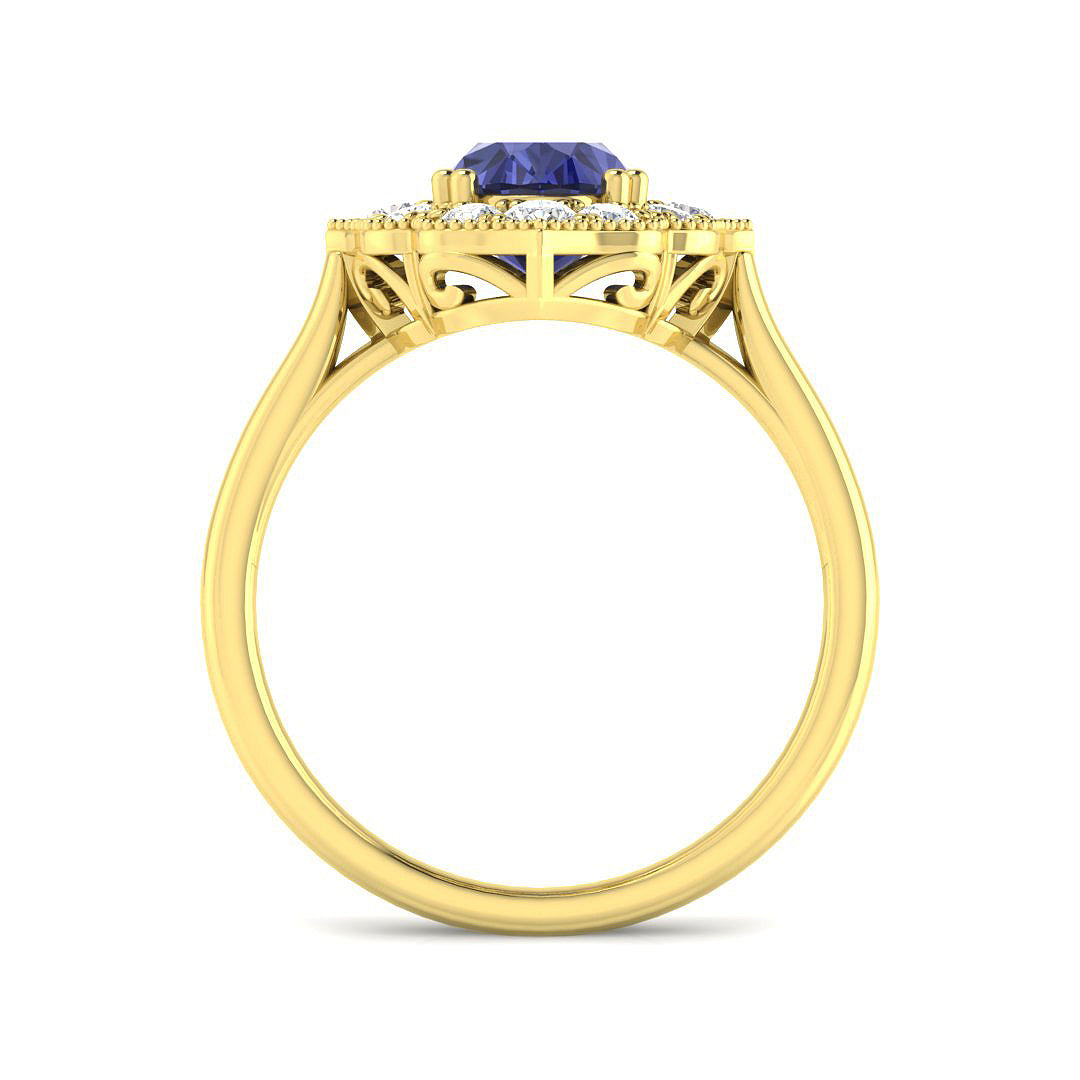 9ct Yellow Gold 2.44ct Tanzanite Ring