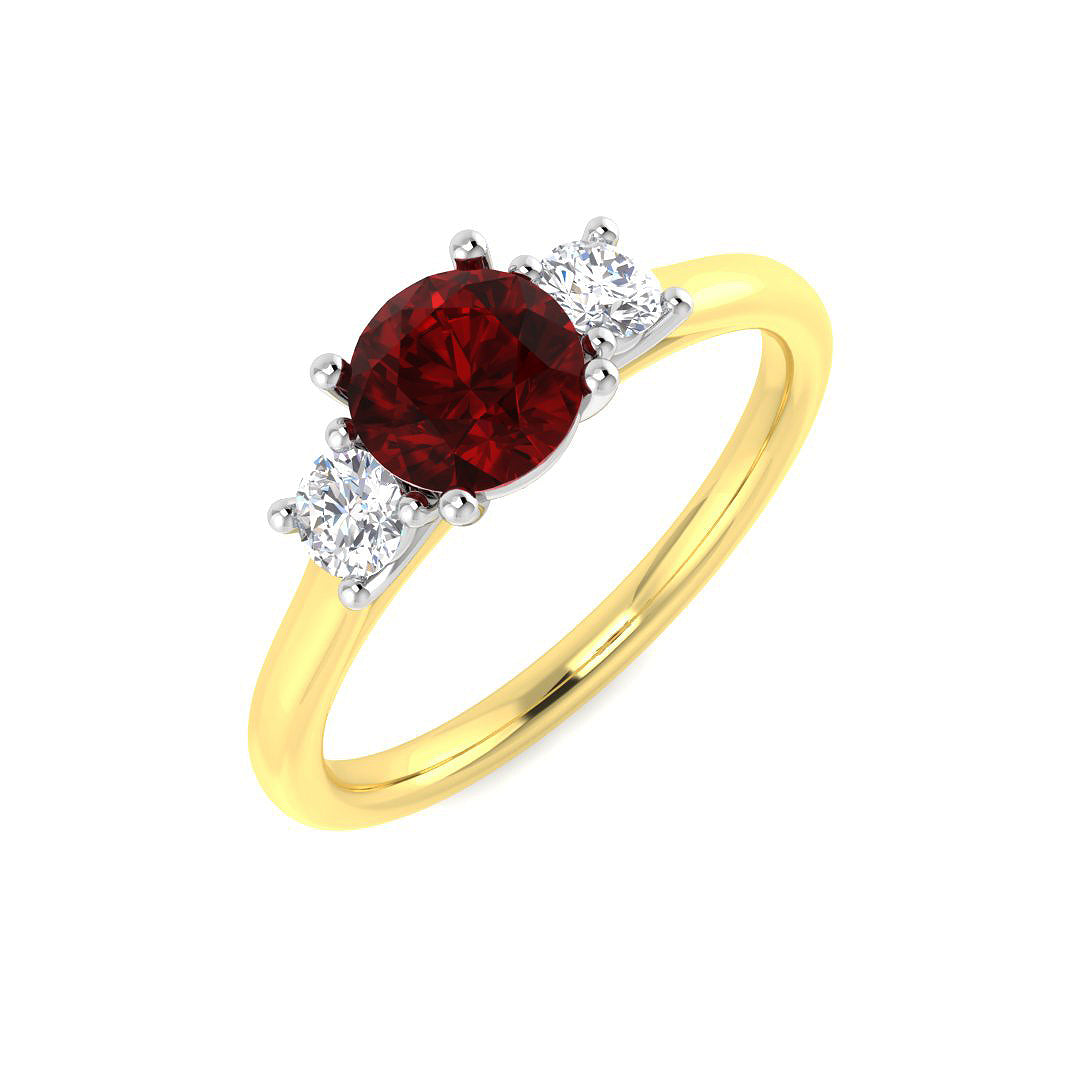9ct Two-Tone Gold 1.33ct Ruby Ring