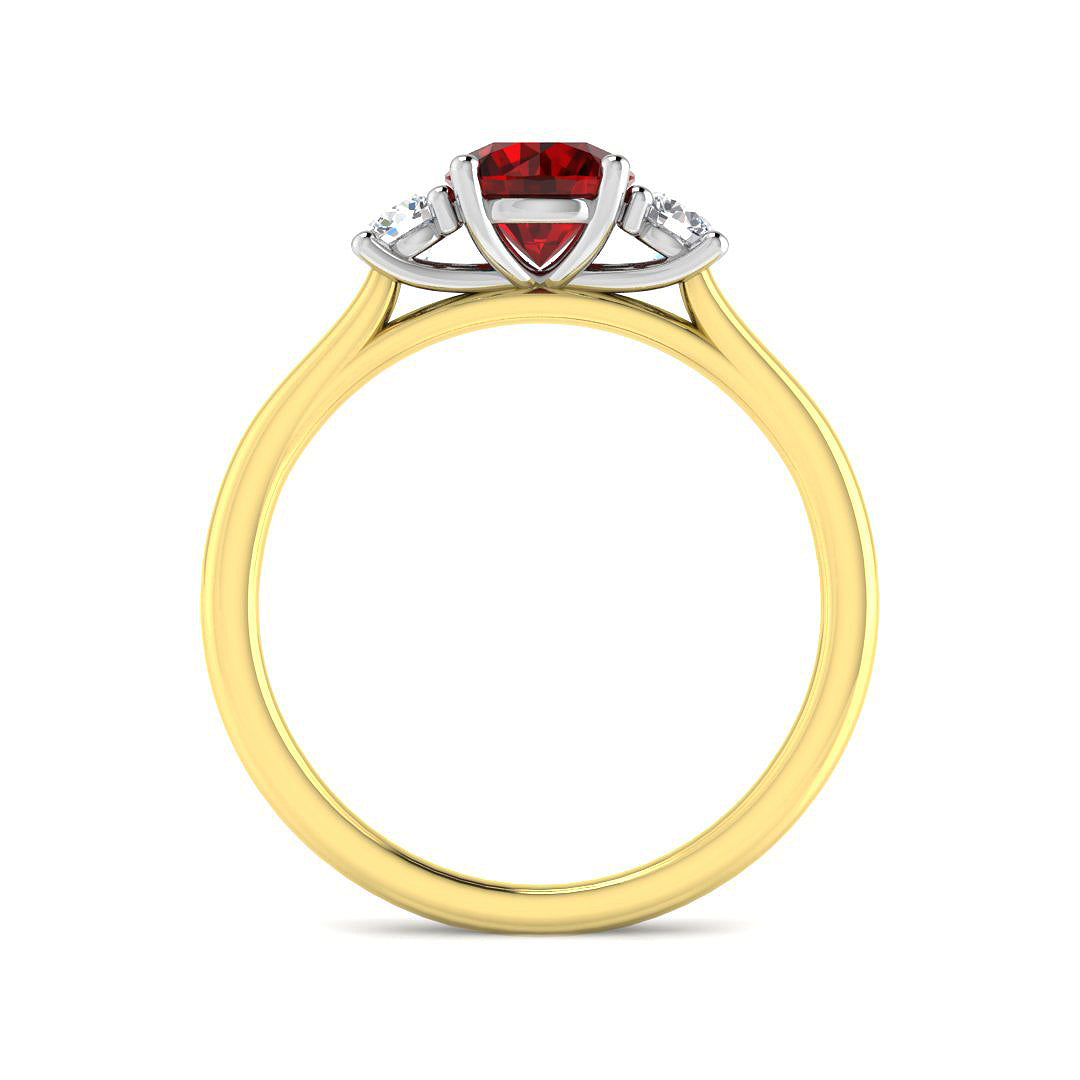 9ct Two-Tone Gold 1.33ct Ruby Ring
